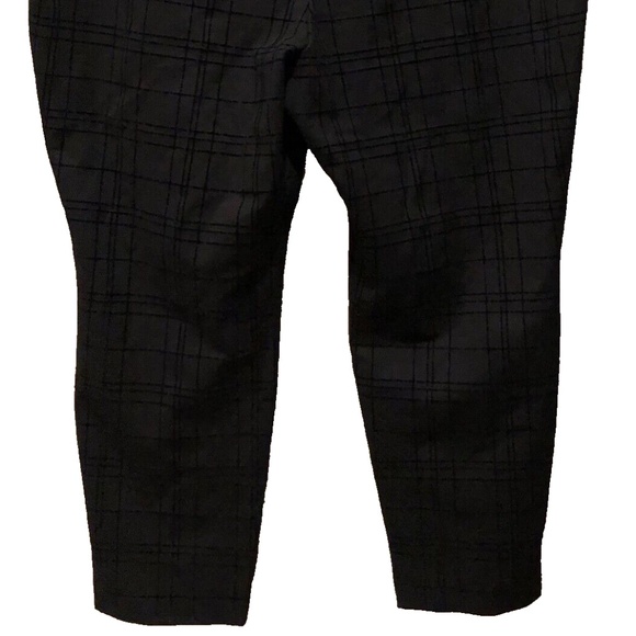 (NWT) Alfani Women's Black Flocked Grid-Print Skinny Pants Plus Size 24W - Picture 8 of 12